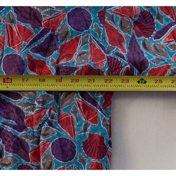 Vintage 90s Y2K Columbia Top Sea Shell Button Down Shirt Women's Size L - Picture 3 of 5